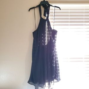 PLEATED TRAPEZE HALTER DRESS INPITCH BLACK EXPRESS XL